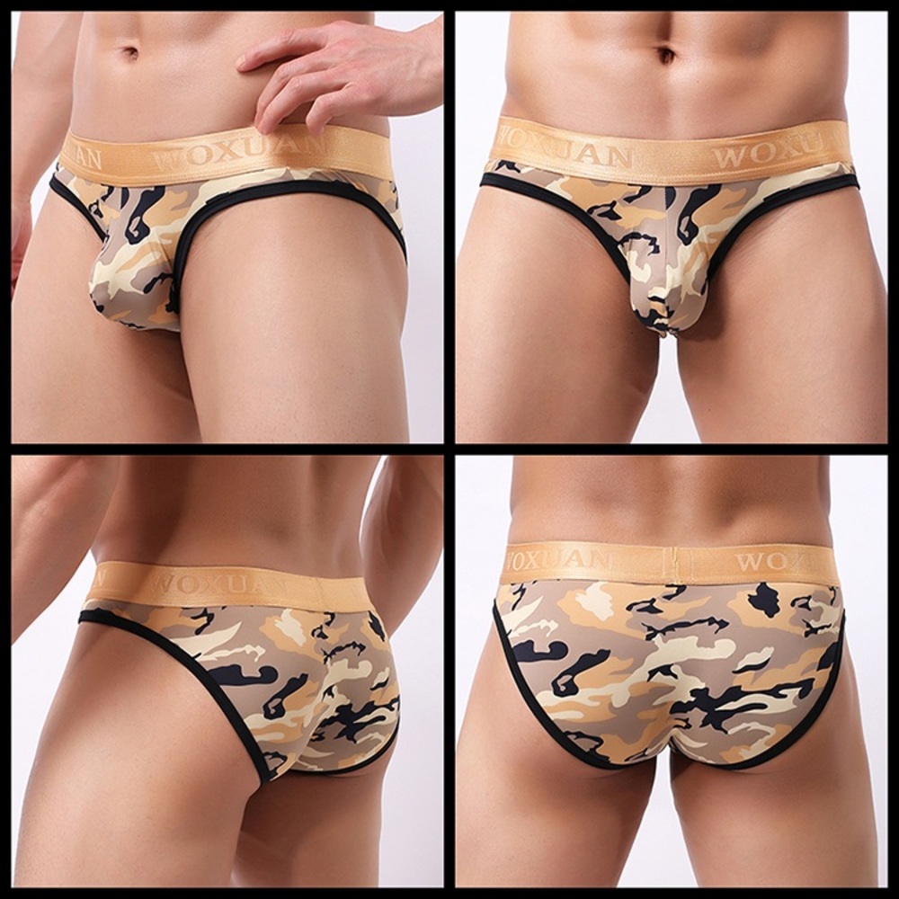 Men’s Camouflage Pouch Bikini Brief Underwear
Size: 27” - 30”, New with Tags